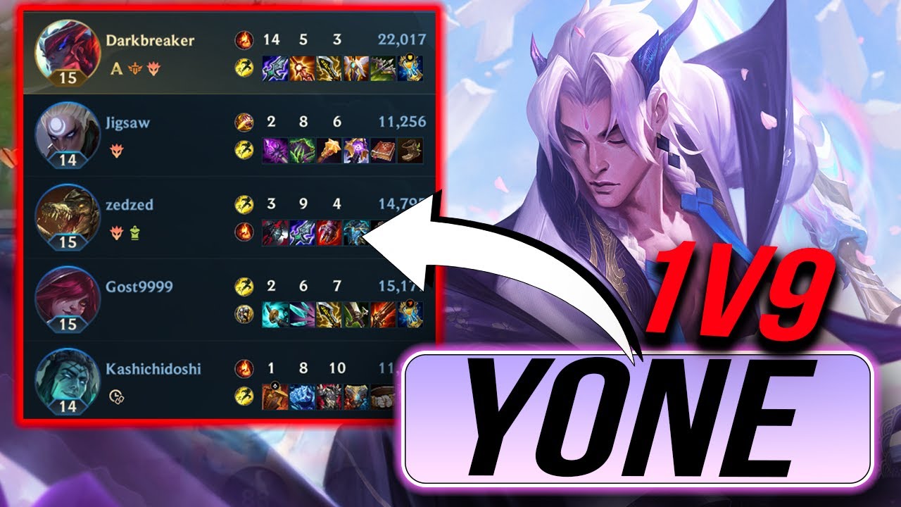 WILD RIFT YONE CRAZIEST 1V9 HARD CARRY YOU WILL EVER SEE - YouTube