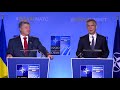 NATO Secretary General with the President of Ukraine at NATO Summit Brussels, 12 JUL 2018