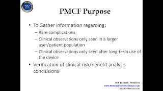 Preparing for New Post Market Clinical Follow Up PMCF Requirements   Overview Deck 2 2015