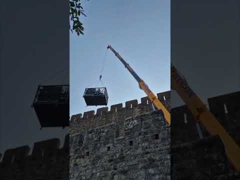Load INTO a castle?! No worries.....🏰.  #Airbourne #Castle #LoadIn #RoadCrew