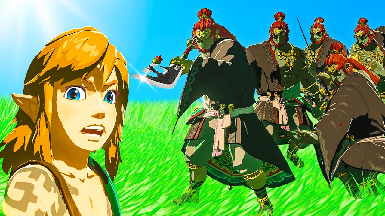 Link vs 10 Ganondorfs