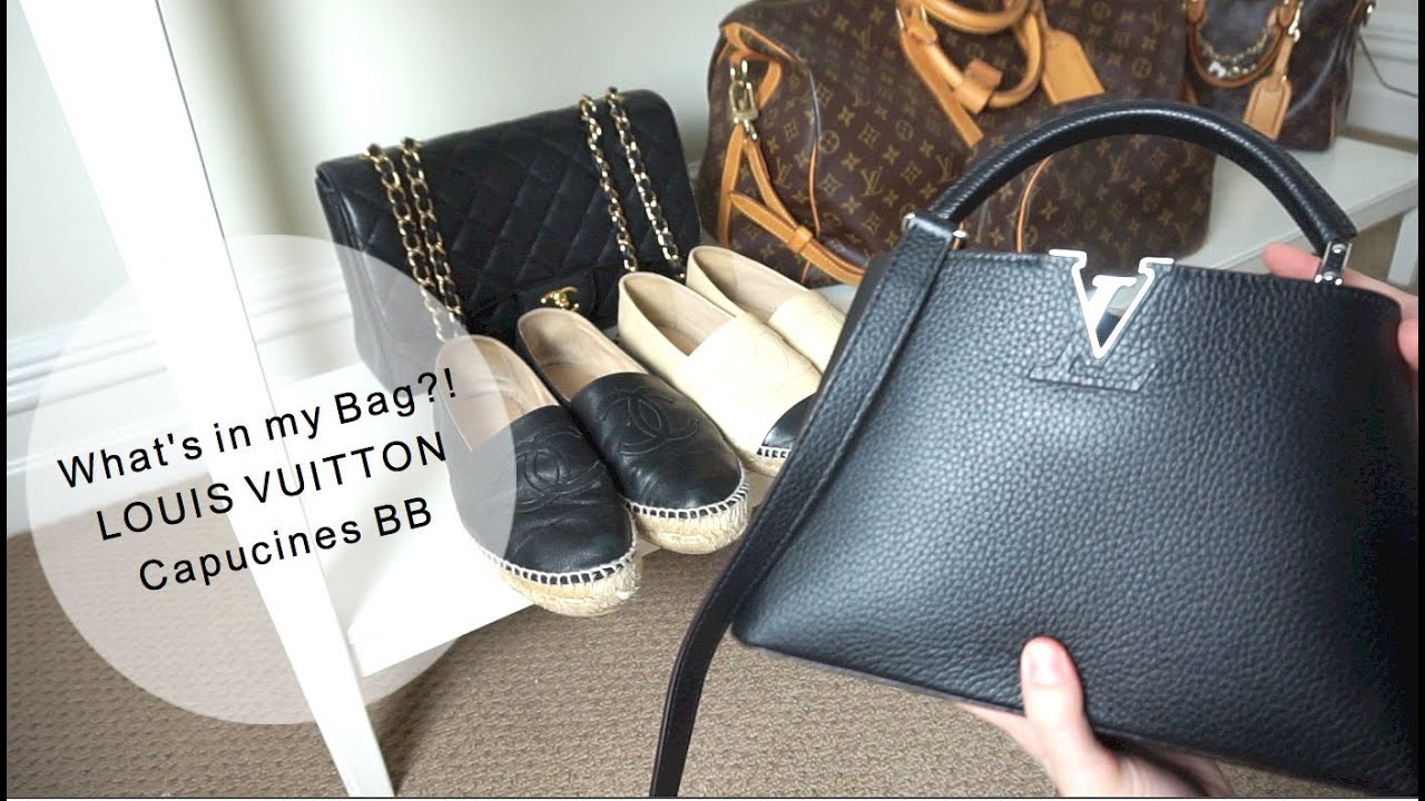 What's in my Bag?! LOUIS VUITTON Capucines BB 2016♡ 