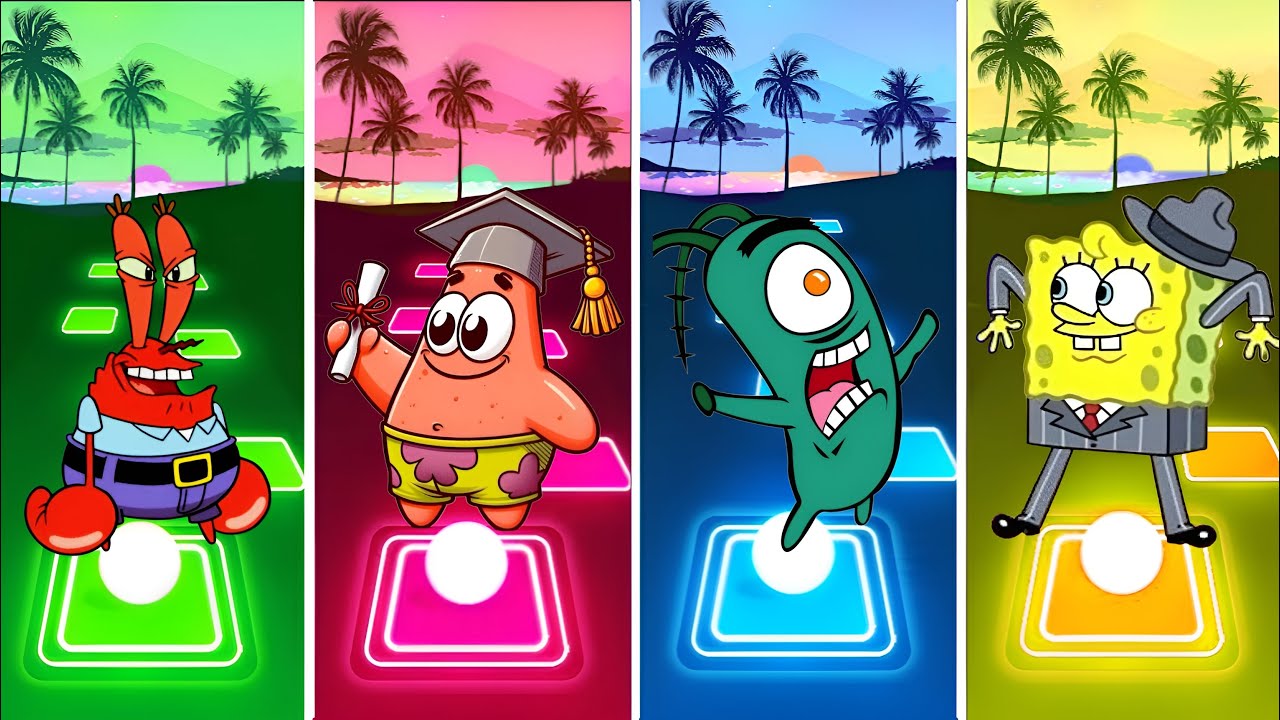 TILES HOP | Mr Krabs VS Patrick Star VS Plankton VS SpongeBob