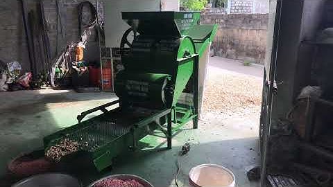 Máy bóc vỏ lạc liên hoàn làm giống phân loại lạc to nhỏ 0354715098