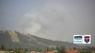 Live Look | Wildfire Burning on Beacon Hill in Spokane