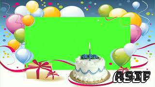 Amazing FREE Green Screen Happy Birthday Asif | Green Screen Master