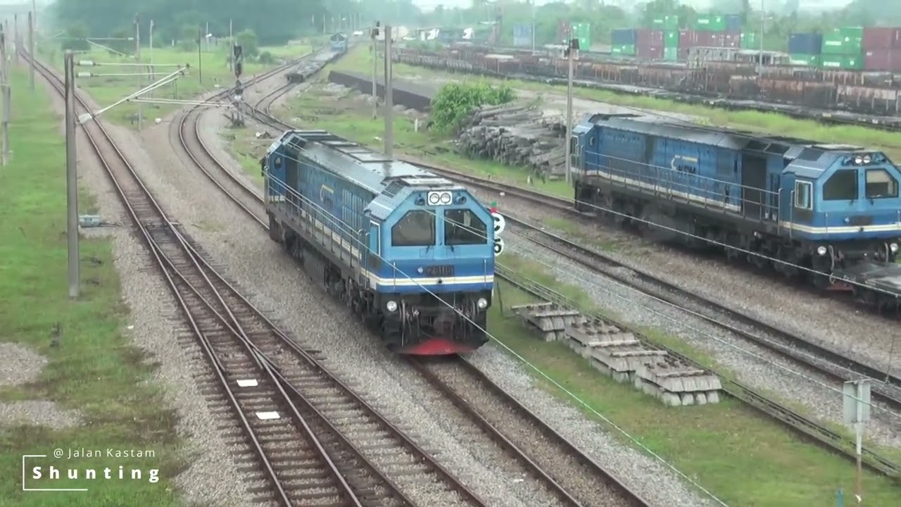 Shunting di Stesen Jalan Kastam, KTMB KTM komuter, KERETAPI tanah Melayu, lokomotif, railway, rail