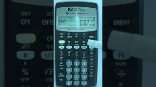 TI BA II Plus 30 Year Fixed Rate Mortgage Monthly Payment Calculation
