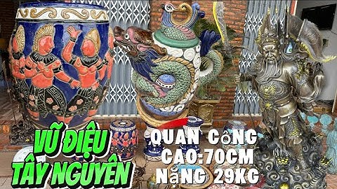 Gốm Biên Hoà Xưa _ Tượng quan công cao 70cm nặng 29kg _ Đại bàng bằng đồng. #đồcổcầnthơ #đồcổ