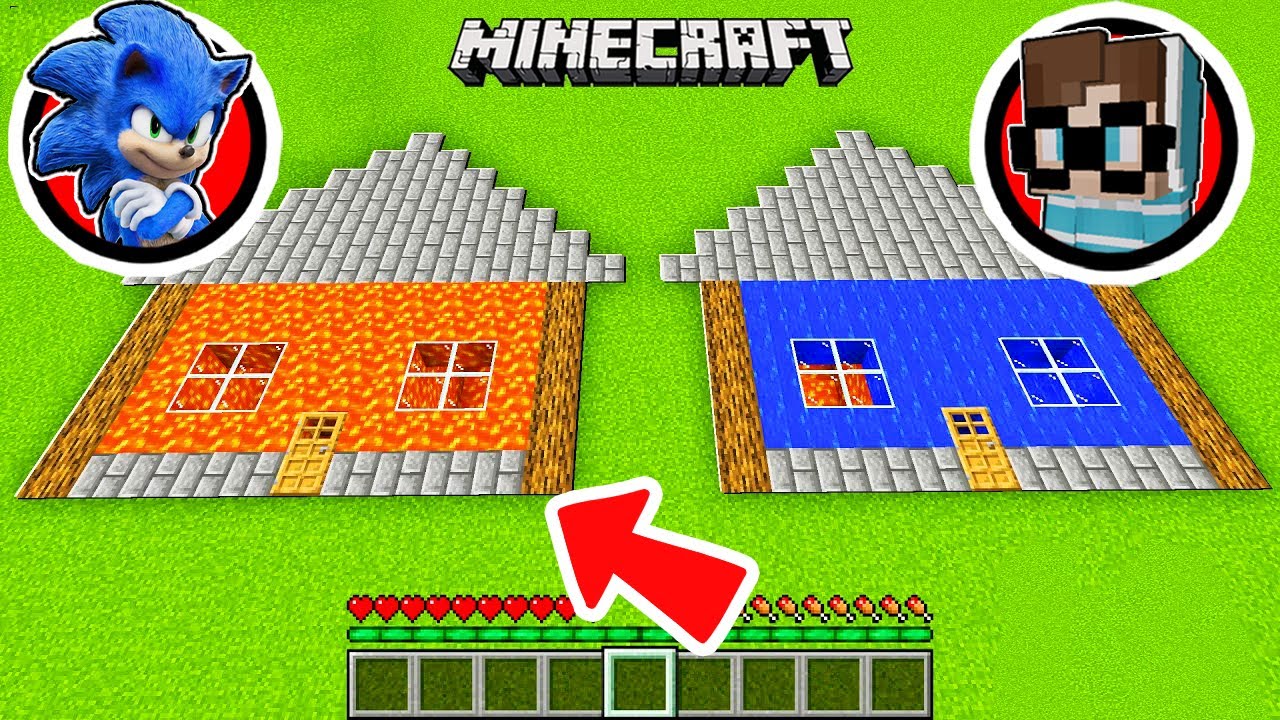 SONIC LAVA HAUS vs. BUFLO WASSER HAUS in Minecraft! [Deutsch/HD]