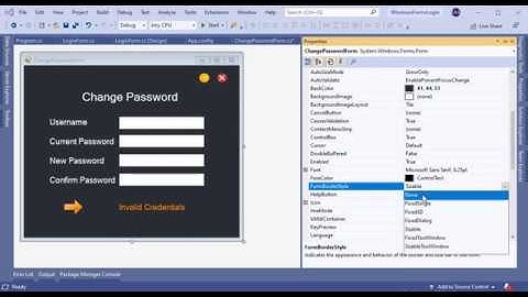Create Change Password Window in C# step by step (Using Database)