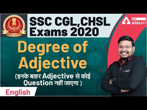 SSC CGL CHSL 2021 | Degree of Adjective | English | SSC CGL &CHSL Exam