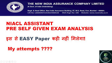 NIACL ASSISTANT  PRE 2024 SELF GIVEN EXAM ANALYSIS #niclao #niaclao #niacl #lic