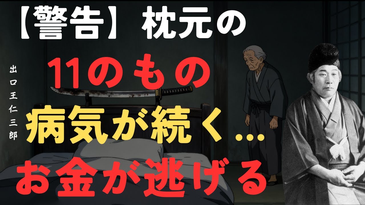【警告】枕元に絶対置いてはいけない「11のもの」｜置くだけで病気が続き、お金が逃げていく｜出口王仁三郎「大本教」「枕元の禁忌」「寝室風水」「風水」