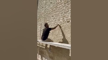 plaster stone wall effect | How to create a stone wall effect on plaster | Stone wall Painting.