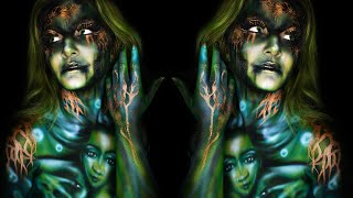 Dark Mermaid Makeup & Airbrush Body Paint