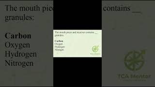 The mouth piece and receiver contains granules of