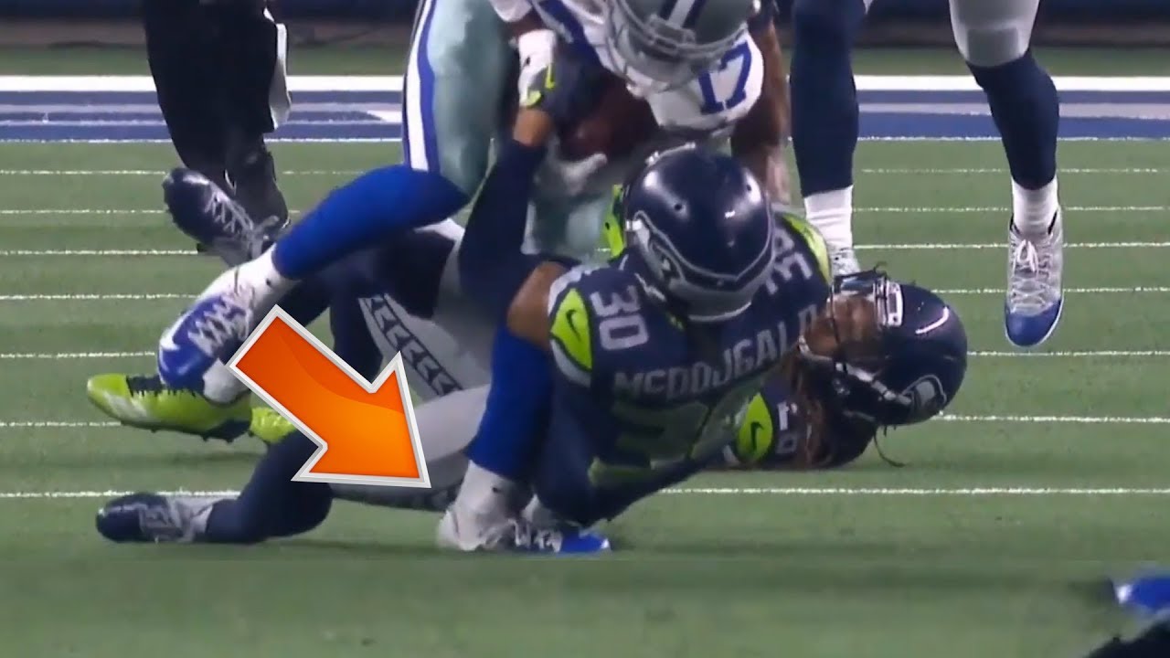 Allen Hurns Gruesome Ankle Injury Seahawks Vs Cowboys Wild Card