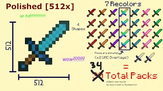 The HIGHEST-RES Default Edit You Will EVER See (32 Recolors   2 Hypixel UHC Overlays)