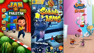 Jaan Cartoon Game Vs Subway Surfers St. Petersburg FESTIVE DINO 2020 Vs Oggy and the Cockroaches screenshot 4