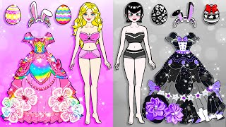 Barbie Dolls Dress Up - Rainbow Barbie VS Black Mavis EXTREME Makeover | WOA Doll Channel