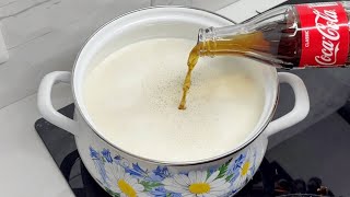 Pour cola into boiling milk! I no longer buy cheese at the market.