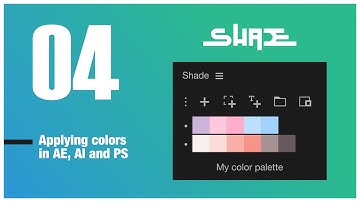 Applying Colors in After Effects, Illustrator and Photoshop