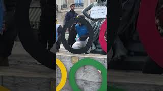 Police Evict Migrants In Paris Ahead Of 2024 Olympics #Shorts