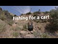 Fishing a brand new car off a cliff