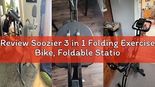 Review Soozier 3 In 1 Folding Exercise Bike, Foldable Stationary Bike With 8-Level Magnetic Resistan
