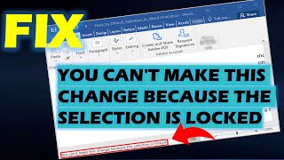 Fix Microsoft Word's Locked Selection Error in Seconds!