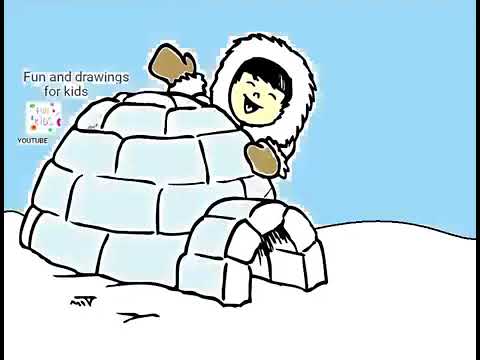 Hur man ritar en eskimå och en igloo