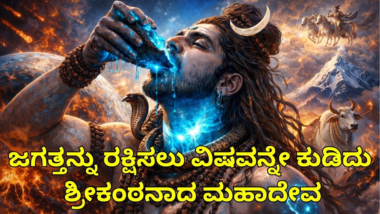 ವಿಷ ಕುಡಿದು ಜಗತ್ತನ್ನು ರಕ್ಷಿಸಿದ ಮಹಾದೇವ! | Neelkanth Story in Kannada | Powerful Shiva Story #shiva