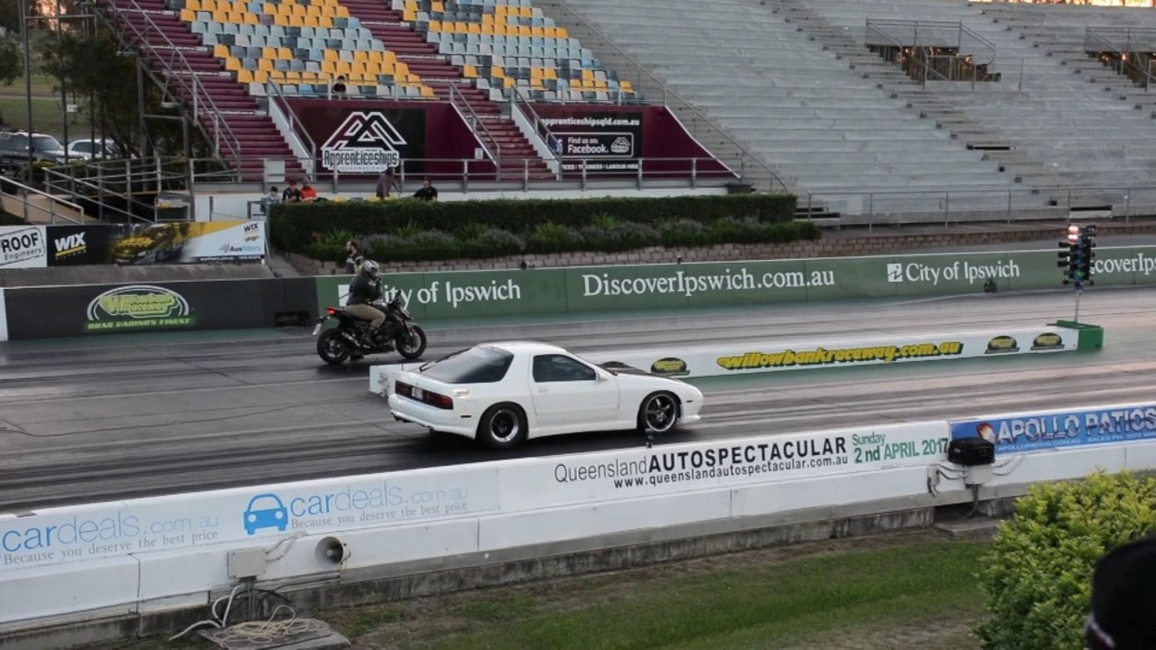 RX7 Vs Bike - YouTube