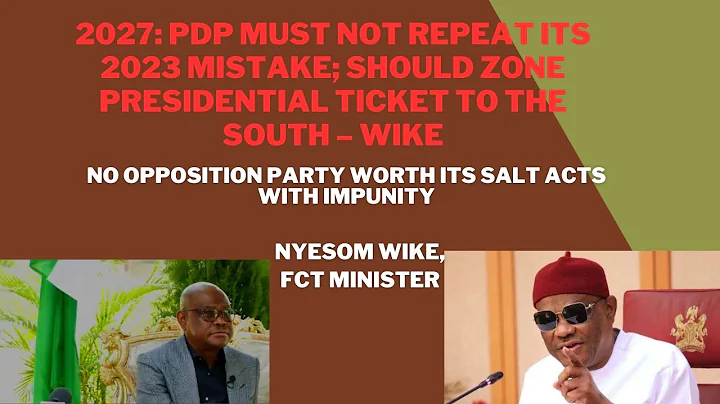 NO OPPOSITION PARTY WORTH ITS SALT ACTS WITH IMPUNITY---NYESOM WIKE, FCT MINISTER