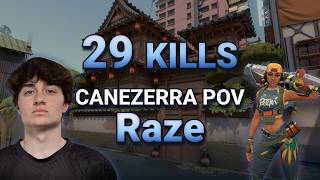 29 Kills on Split! ENVY canezerra Raze POV - Valorant Radiant Ranked Gameplay
