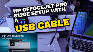 How To Setup HP OFFICEJET PRINTER With A USB Cable and Print Your Document