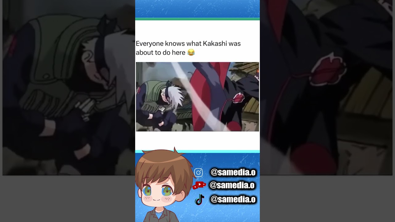Everybody knows what Kakashi was about to do 🤣🤣