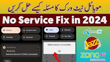 No Service Select Network in 2024 | Jazz, Zong, Telenor, Ufone solution