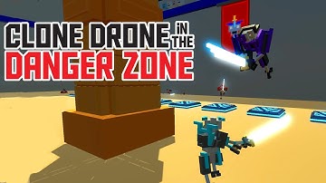 Spike Traps and Jump Pads - Clone Drone in the Danger Zone Alpha Gameplay - Funny Moments