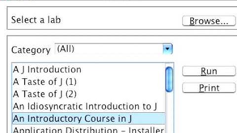 J Programming Language - an introduction via Labs