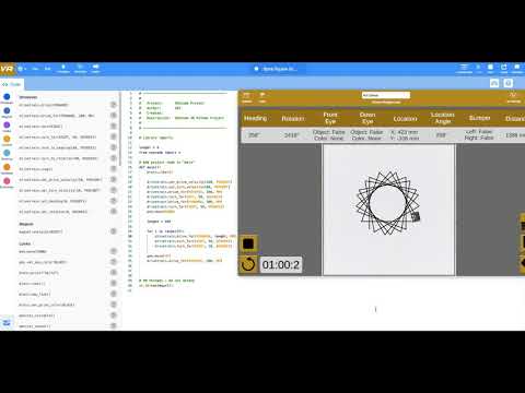 Spiral Square (Python VEXCodeVR)