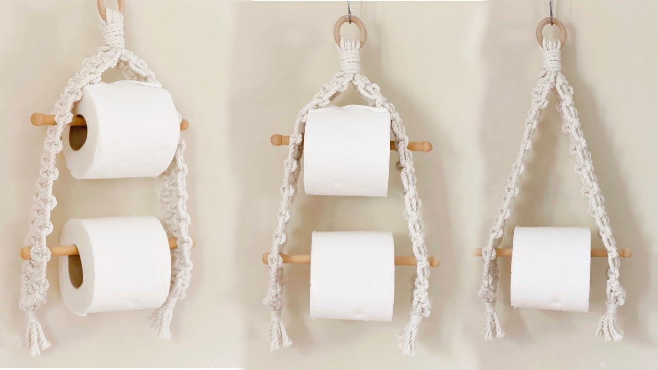 Macrame Paper Towel Hanger