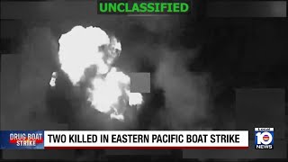 US military kills 2 people in boat strike in eastern Pacific