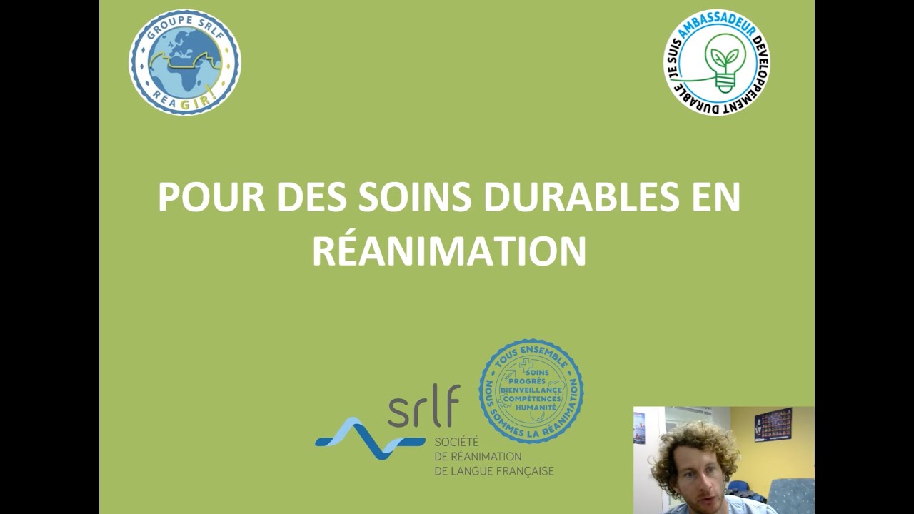 Video REAGIR : Empreinte carbone des unités de réanimation