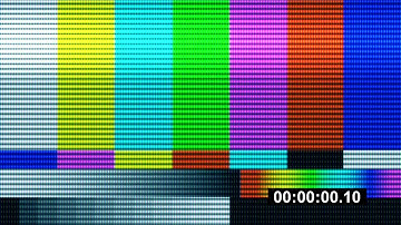 TV Test Pattern Countdown Motion Graphics