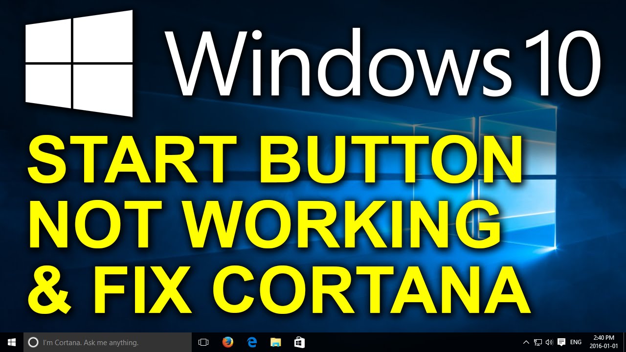 cortana not working windows 10