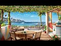 Bossa Nova Beach Cafe Ambience with Relaxing Latin Coffee Shop Music, Ocean Waves, & Soft Chatter