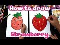 Dạy vẽ quả dâu tây ♥ How to draw a Strawberry ♥
