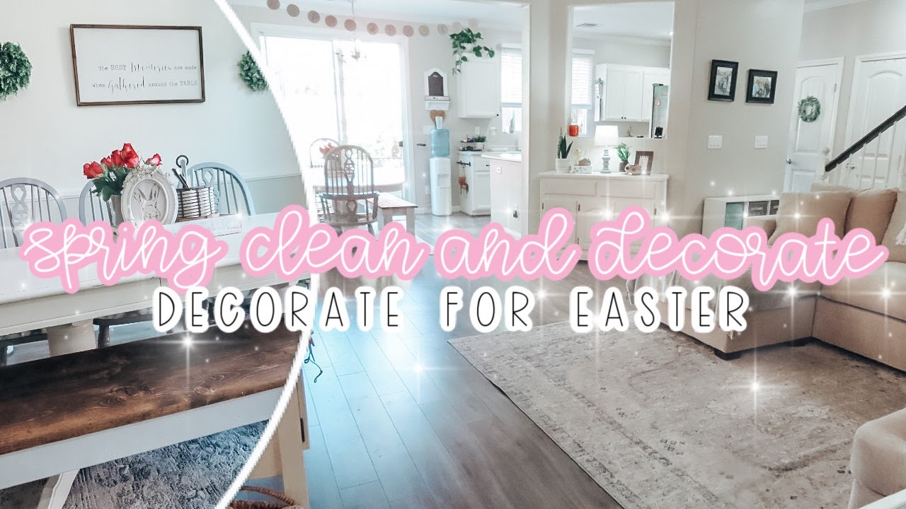 NEW Spring Clean and Decorate with Me // DIY Dollar Tree Easter Decor // Farmhouse Spring Decor